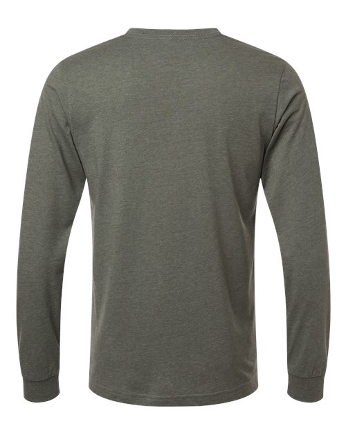 BELLA + CANVAS 3501CVC - Heather CVC Long Sleeve Tee - Heather Military Green