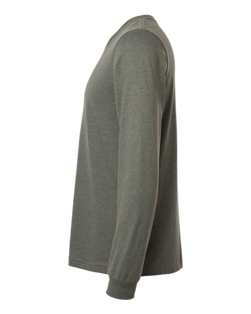 BELLA + CANVAS 3501CVC - Heather CVC Long Sleeve Tee - Heather Military Green