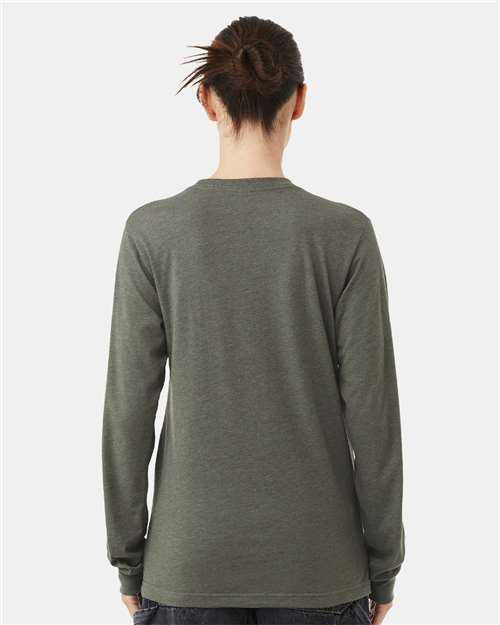 BELLA + CANVAS 3501CVC - Heather CVC Long Sleeve Tee - Heather Military Green