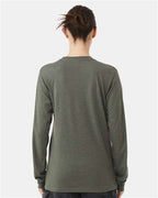 BELLA + CANVAS 3501CVC - Heather CVC Long Sleeve Tee - Heather Military Green