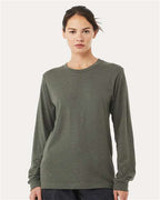 BELLA + CANVAS 3501CVC - Heather CVC Long Sleeve Tee - Heather Military Green