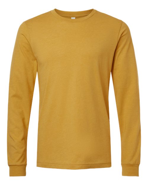 BELLA + CANVAS 3501CVC - Heather CVC Long Sleeve Tee - Heather Mustard