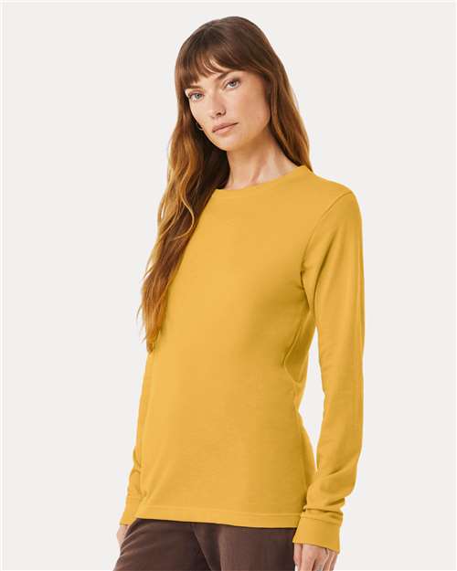 BELLA + CANVAS 3501CVC - Heather CVC Long Sleeve Tee - Heather Mustard