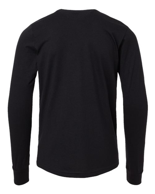 BELLA + CANVAS 3501YCVC - Youth Heather CVC Long Sleeve Tee - Solid Black Blend