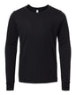 BELLA + CANVAS 3501YCVC - Youth Heather CVC Long Sleeve Tee - Solid Black Blend