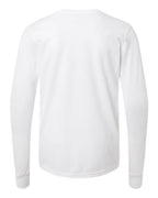BELLA + CANVAS 3501YCVC - Youth Heather CVC Long Sleeve Tee - Solid White Blend