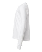 BELLA + CANVAS 3501YCVC - Youth Heather CVC Long Sleeve Tee - Solid White Blend