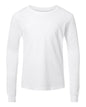 BELLA + CANVAS 3501YCVC - Youth Heather CVC Long Sleeve Tee - Solid White Blend