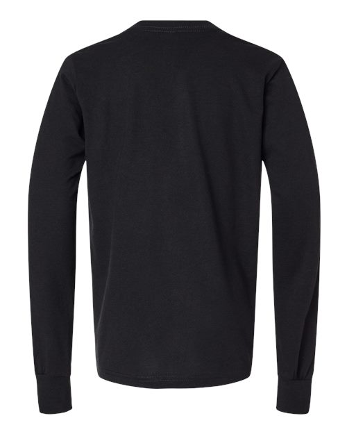 BELLA + CANVAS 3513Y - Youth Triblend Long Sleeve Tee - Solid Black Triblend