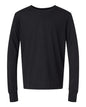 BELLA + CANVAS 3513Y - Youth Triblend Long Sleeve Tee - Solid Black Triblend