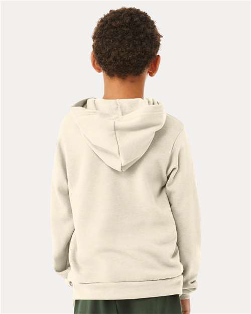BELLA + CANVAS 3719Y - Youth Sponge Fleece Hoodie Sweatshirt - Natural