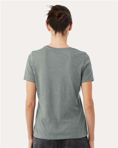 BELLA + CANVAS 6400CVC - Womens Relaxed Fit Heather CVC Tee - Heather Blue Storm