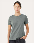BELLA + CANVAS 6400CVC - Womens Relaxed Fit Heather CVC Tee - Heather Blue Storm