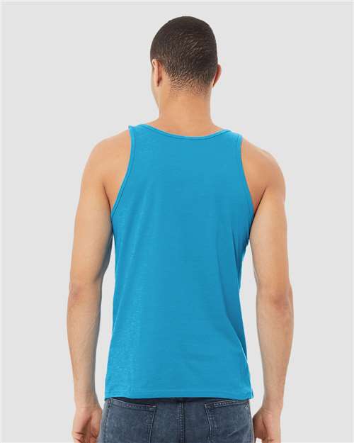 BELLA + CANVAS 3480CVC - Unisex Heather CVC Tank - Neon Blue