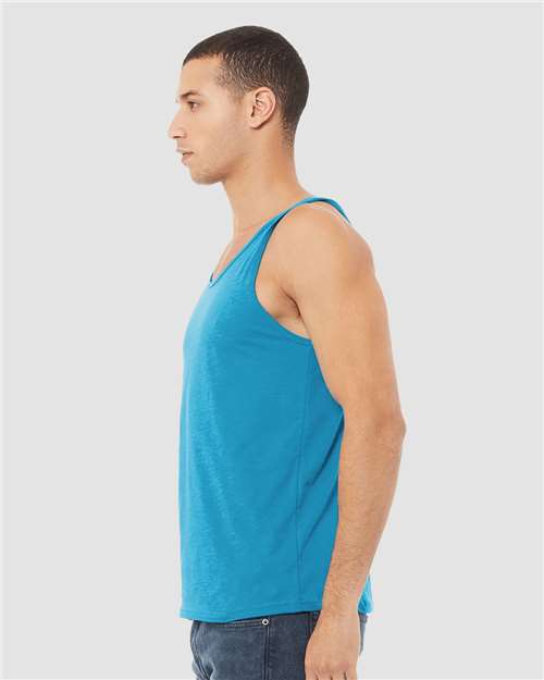 BELLA + CANVAS 3480CVC - Unisex Heather CVC Tank - Neon Blue