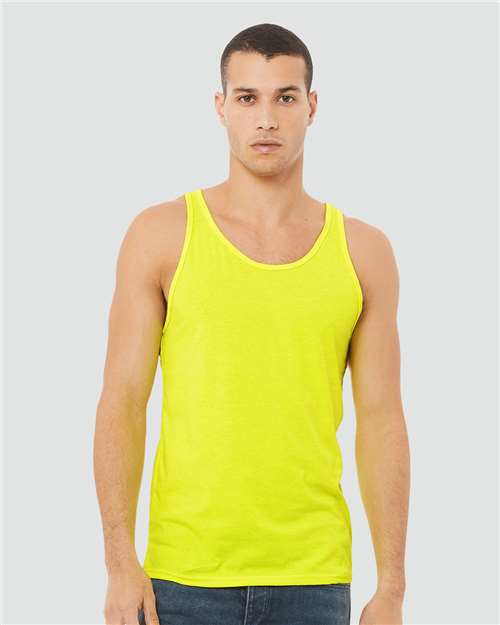 BELLA + CANVAS 3480CVC - Unisex Heather CVC Tank - Neon Yellow