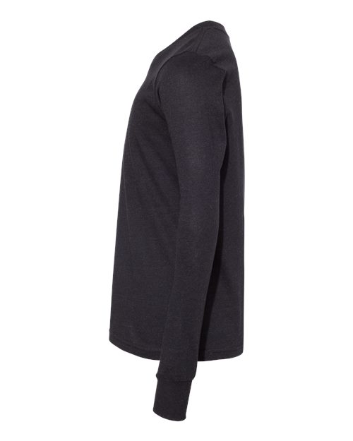 BELLA + CANVAS 3501YCVC - Youth Heather CVC Long Sleeve Tee - Black Heather