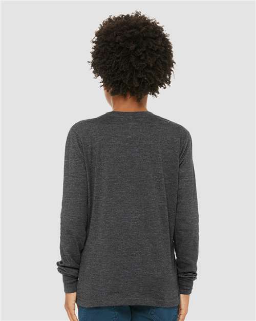 BELLA + CANVAS 3501YCVC - Youth Heather CVC Long Sleeve Tee - Dark Grey Heather