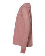 BELLA + CANVAS 3501YCVC - Youth Heather CVC Long Sleeve Tee - Heather Mauve