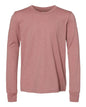 BELLA + CANVAS 3501YCVC - Youth Heather CVC Long Sleeve Tee - Heather Mauve
