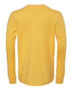 BELLA + CANVAS 3501YCVC - Youth Heather CVC Long Sleeve Tee - Heather Yellow Gold