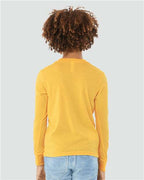 BELLA + CANVAS 3501YCVC - Youth Heather CVC Long Sleeve Tee - Heather Yellow Gold