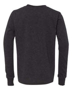 BELLA + CANVAS 3513Y - Youth Triblend Long Sleeve Tee - Charcoal Black Triblend