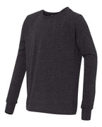 BELLA + CANVAS 3513Y - Youth Triblend Long Sleeve Tee - Charcoal Black Triblend