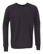 BELLA + CANVAS 3513Y - Youth Triblend Long Sleeve Tee - Charcoal Black Triblend