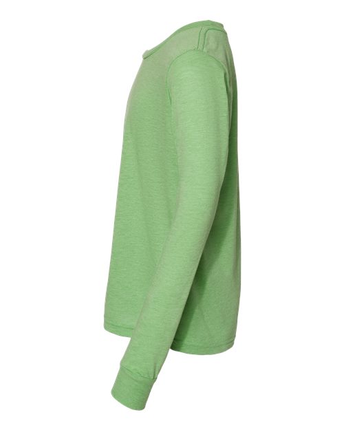 BELLA + CANVAS 3513Y - Youth Triblend Long Sleeve Tee - Green Triblend