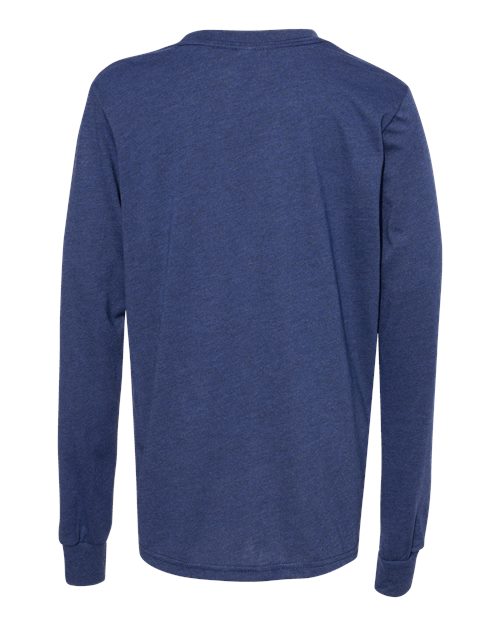 BELLA + CANVAS 3513Y - Youth Triblend Long Sleeve Tee - Navy Triblend