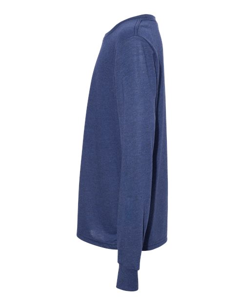 BELLA + CANVAS 3513Y - Youth Triblend Long Sleeve Tee - Navy Triblend