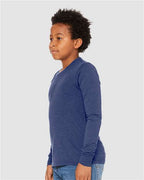 BELLA + CANVAS 3513Y - Youth Triblend Long Sleeve Tee - Navy Triblend
