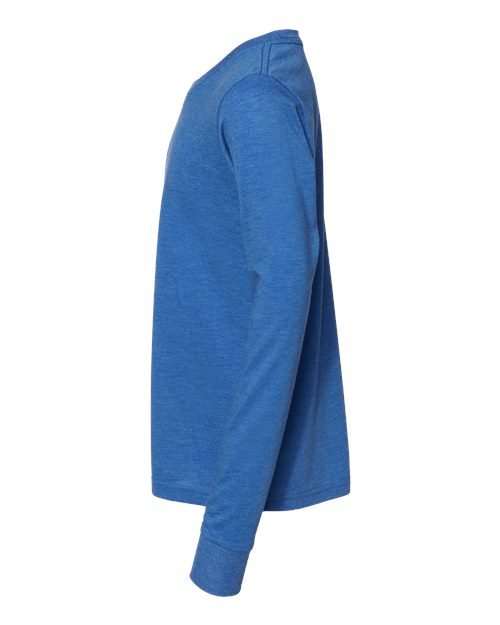 BELLA + CANVAS 3513Y - Youth Triblend Long Sleeve Tee - True Royal Triblend