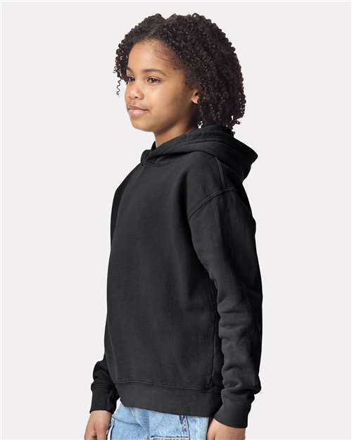 Comfort Colors 1467Y - Youth Garment-Dyed Lightweight Hooded Sweatshirt - Black