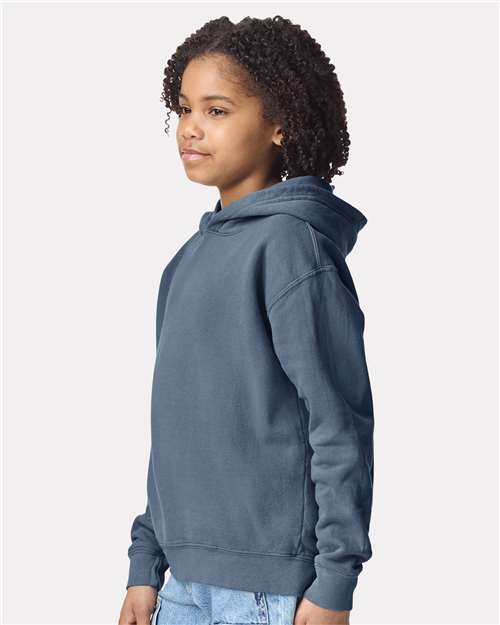 Comfort Colors 1467Y - Youth Garment-Dyed Lightweight Hooded Sweatshirt - Blue Jean