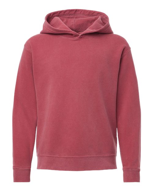 Comfort Colors 1467Y - Youth Garment-Dyed Lightweight Hooded Sweatshirt - Crimson