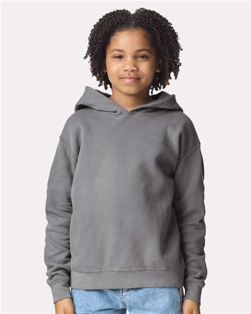 Comfort Colors 1467Y - Youth Garment-Dyed Lightweight Hooded Sweatshirt - Grey