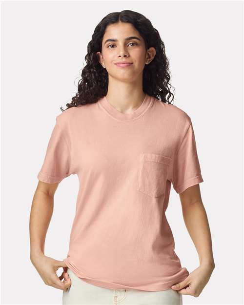 Comfort Colors 6030 - Unisex Garment-Dyed Heavyweight Pocket T-Shirt - Peachy