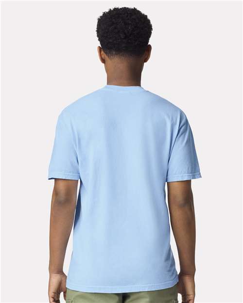 Comfort Colors 6030 - Unisex Garment-Dyed Heavyweight Pocket T-Shirt - Hydrangea