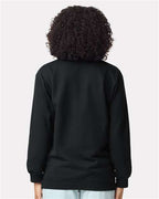 Gildan SF008 - Unisex Softstyle Midweight 1/4 Zip Sweatshirt - Black