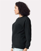 Gildan SF008 - Unisex Softstyle Midweight 1/4 Zip Sweatshirt - Black