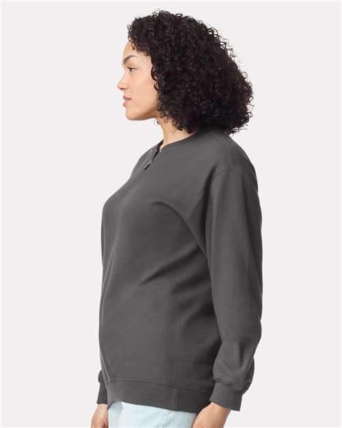 Gildan SF008 - Unisex Softstyle Midweight 1/4 Zip Sweatshirt - Charcoal