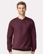 Gildan SF008 - Unisex Softstyle Midweight 1/4 Zip Sweatshirt - Maroon