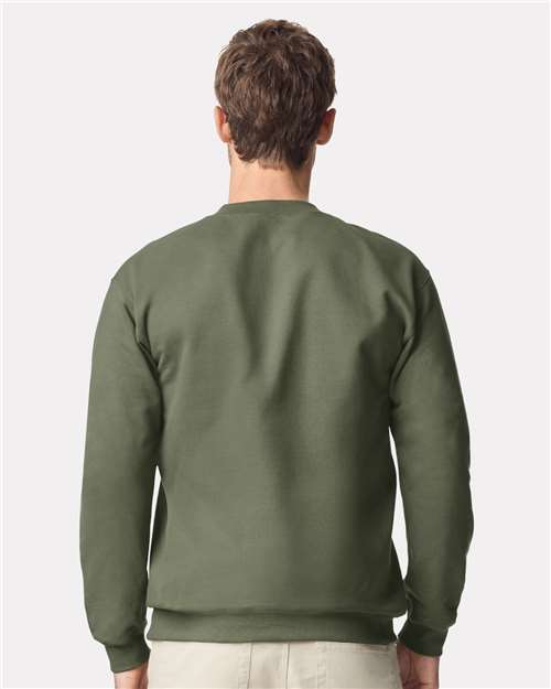 Gildan SF008 - Unisex Softstyle Midweight 1/4 Zip Sweatshirt - Military Green
