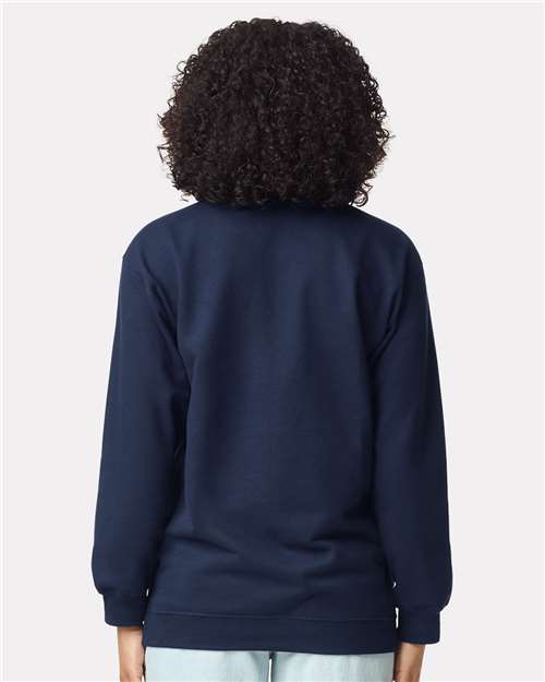 Gildan SF008 - Unisex Softstyle Midweight 1/4 Zip Sweatshirt - Navy