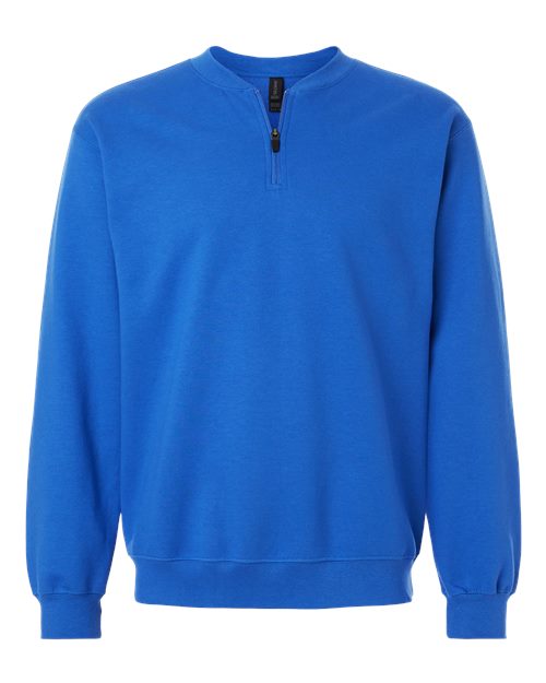 Gildan SF008 - Unisex Softstyle Midweight 1/4 Zip Sweatshirt - Royal