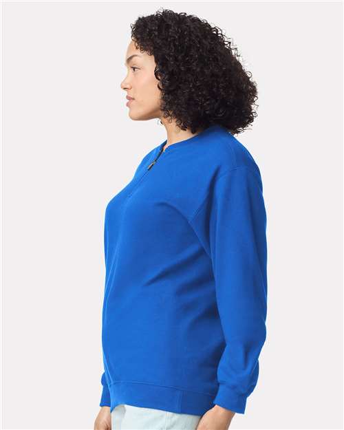 Gildan SF008 - Unisex Softstyle Midweight 1/4 Zip Sweatshirt - Royal