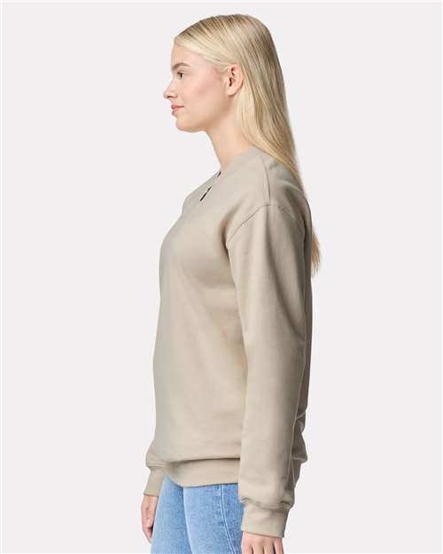 Gildan SF008 - Unisex Softstyle Midweight 1/4 Zip Sweatshirt - Sand