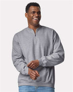 Gildan SF008 - Unisex Softstyle Midweight 1/4 Zip Sweatshirt - Sport Grey